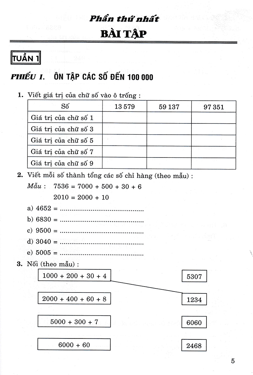 bộ bài tập chọn lọc toán 4 - hai buổi mỗi ngày - tập 1 (dùng chung cho các bộ sgk hiện hành) - Ảnh 4