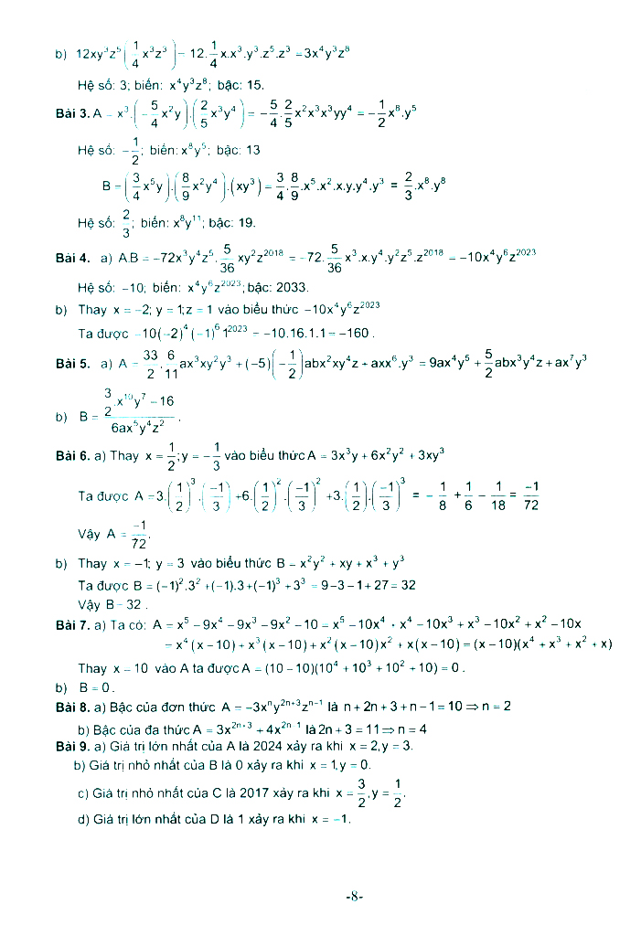 bộ bài tập cơ bản và nâng cao toán 8 - tập 1 - phần đại số - Ảnh 7