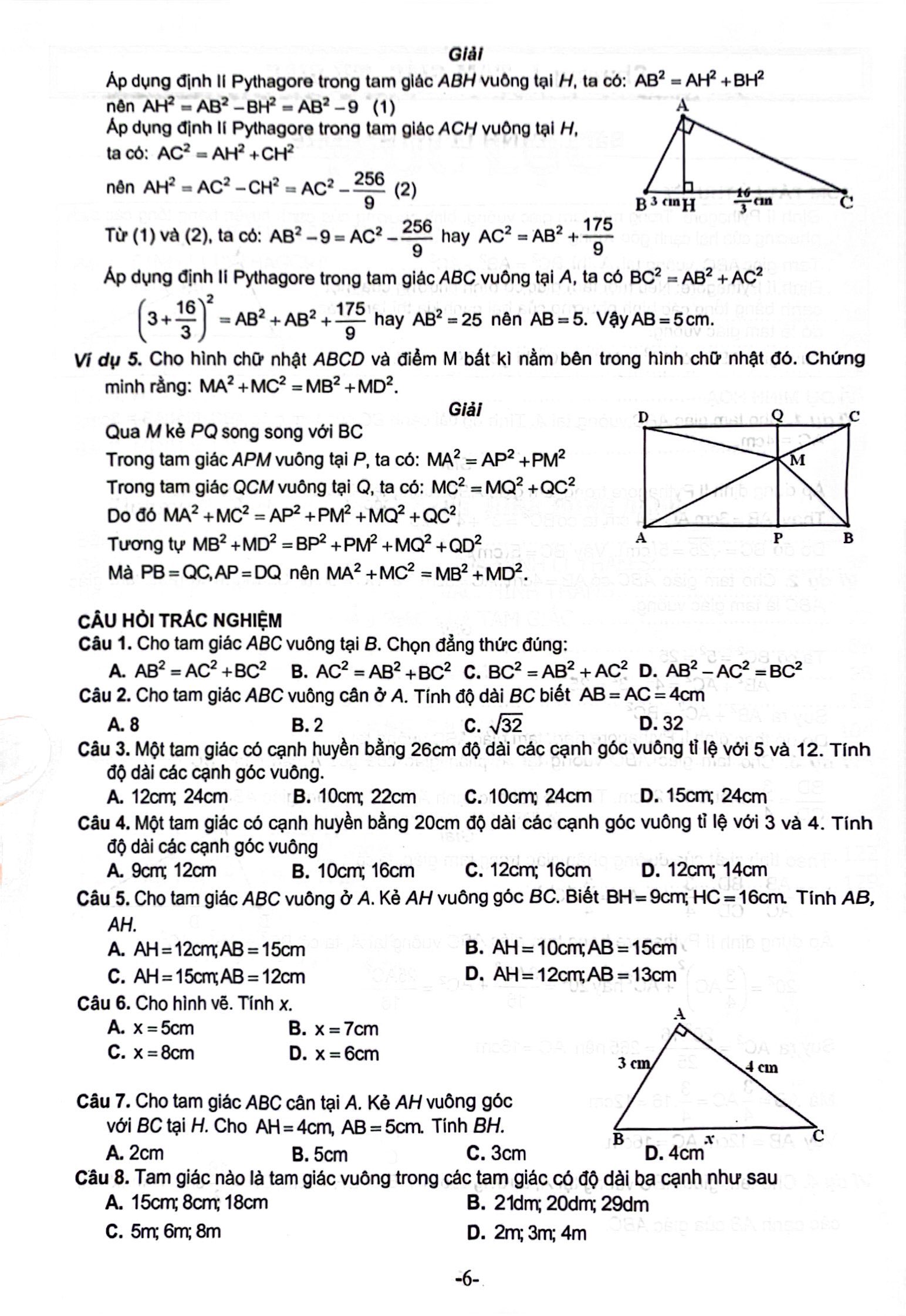 bộ bài tập cơ bản và nâng cao toán 8 - tập 2 - phần hình học - Ảnh 7