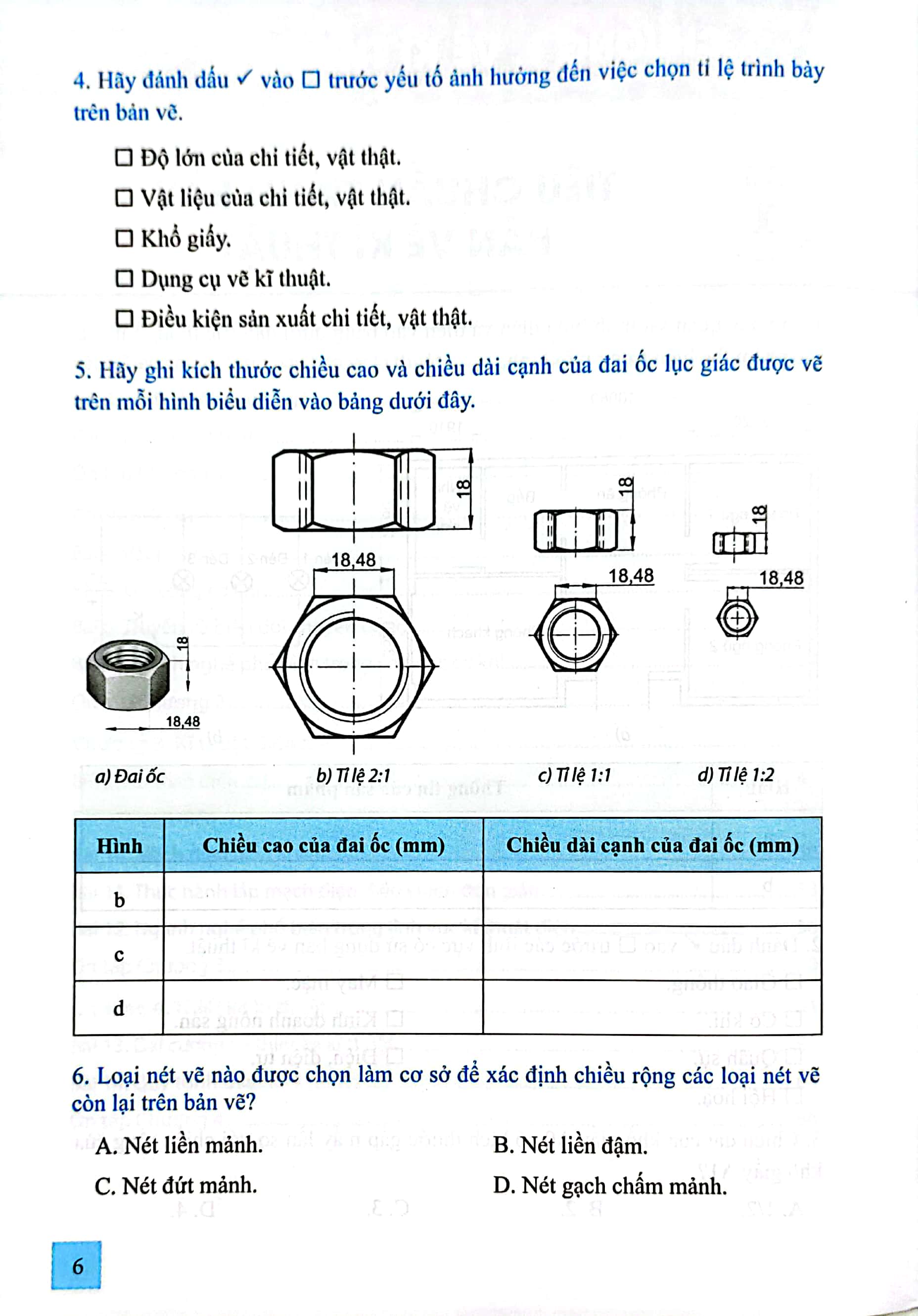 bộ bài tập công nghệ 8 (chân trời) (chuẩn) - Ảnh 5
