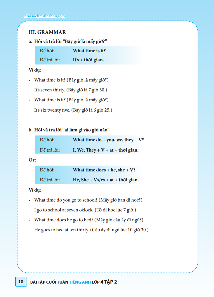 bộ bài tập cuối tuần tiếng anh lớp 4 tập 2 - có đáp án (tái bản 2021) - Ảnh 6