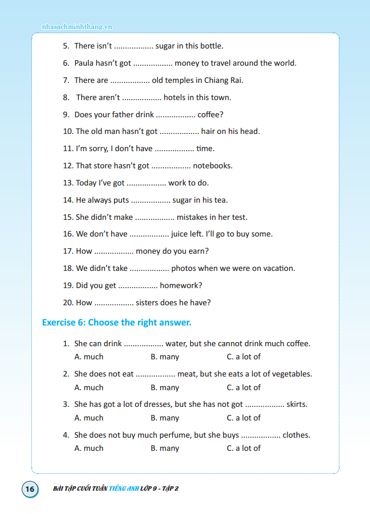 bộ bài tập cuối tuần tiếng anh lớp 9 - tập 2 - có đáp án (tái bản 2020) - Ảnh 12