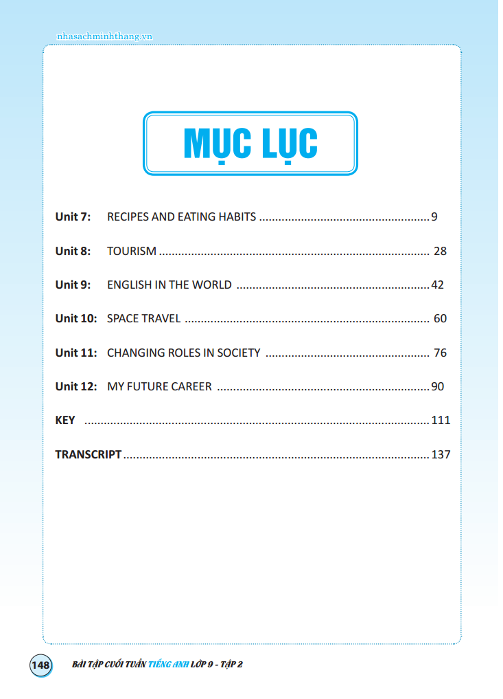 bộ bài tập cuối tuần tiếng anh lớp 9 - tập 2 - có đáp án (tái bản 2020) - Ảnh 2