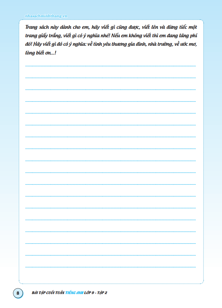 bộ bài tập cuối tuần tiếng anh lớp 9 - tập 2 - có đáp án (tái bản 2020) - Ảnh 4