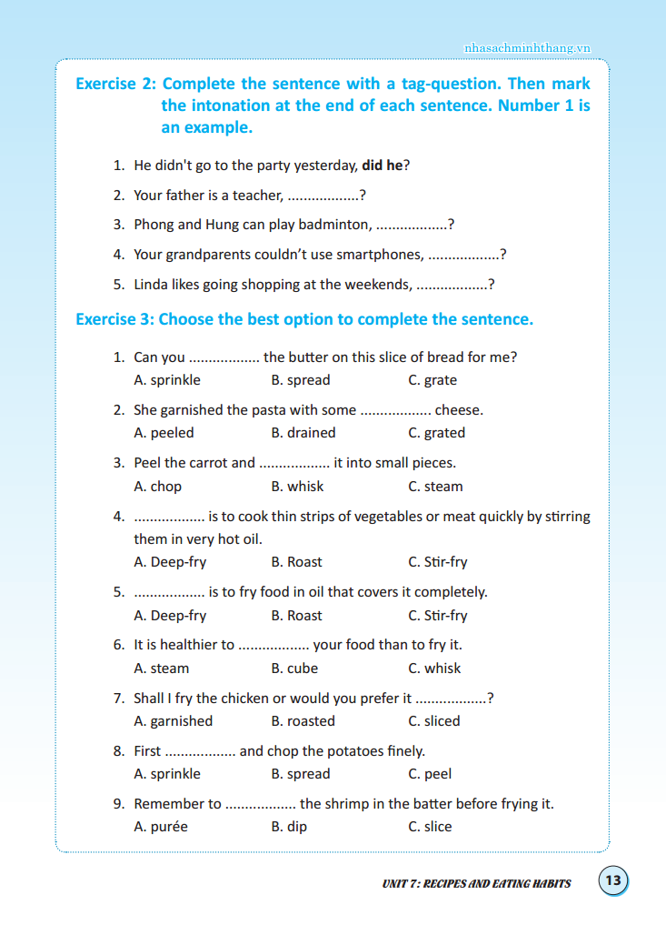 bộ bài tập cuối tuần tiếng anh lớp 9 - tập 2 - có đáp án (tái bản 2020) - Ảnh 9