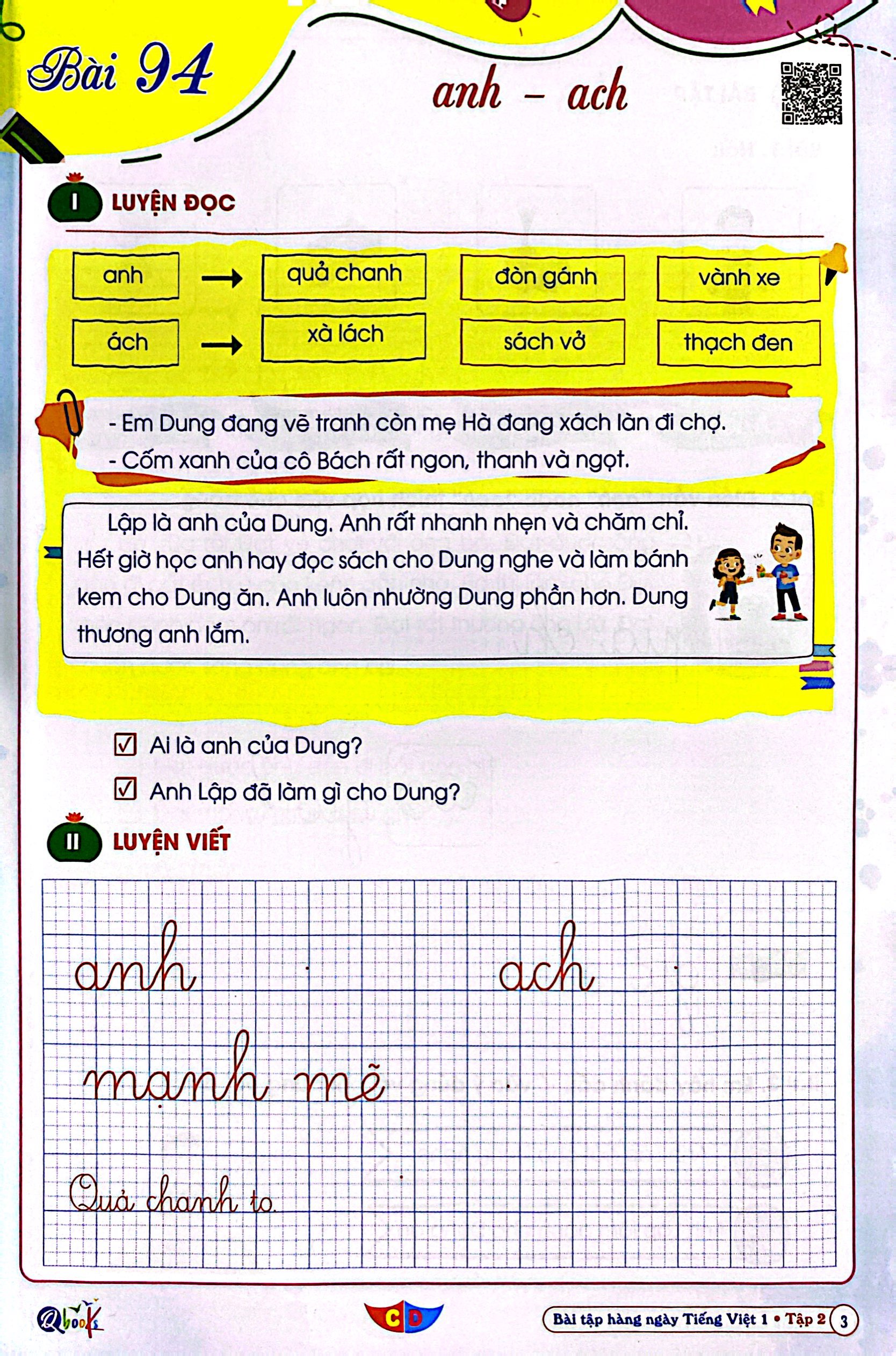 bộ bài tập hằng ngày tiếng việt 1 - tập 2 (cánh diều) (2022) - Ảnh 5