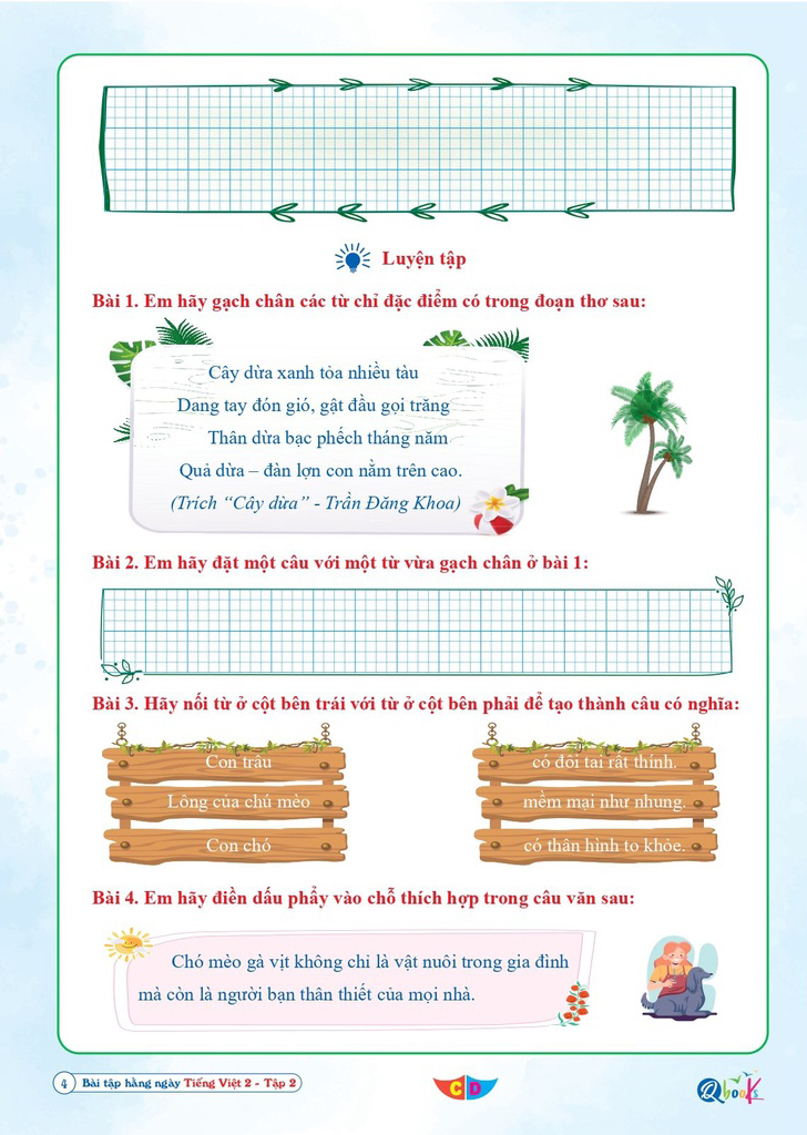 Bo
						
										
										Bai Tap Hang Ngay Tieng Viet 2 - Tap 2 (Bien Soan Theo Chuong Trinh SGK Canh Dieu) - Ảnh 4