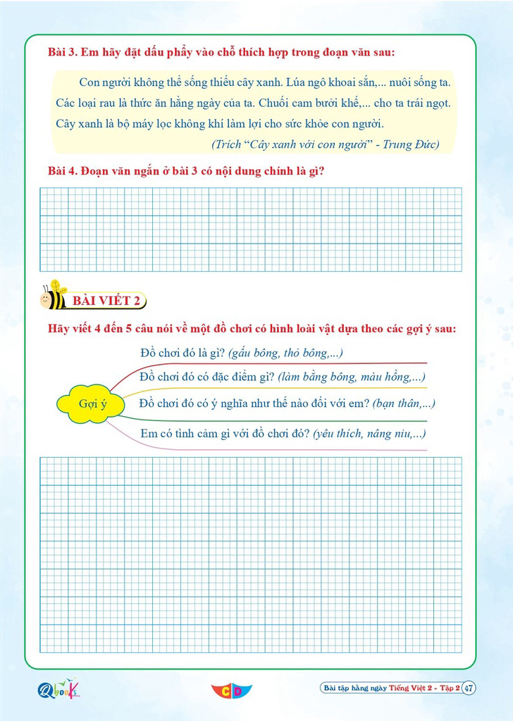 Bo
						
										
										Bai Tap Hang Ngay Tieng Viet 2 - Tap 2 (Bien Soan Theo Chuong Trinh SGK Canh Dieu) - Ảnh 8