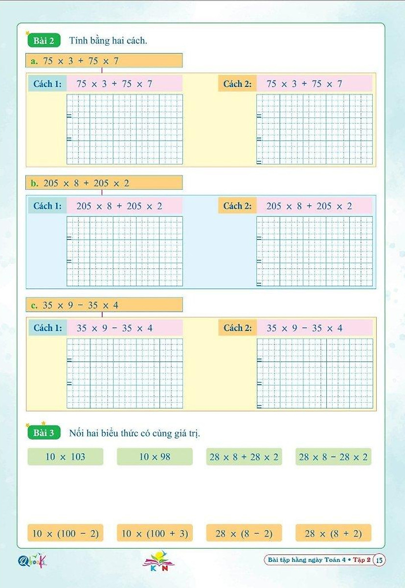 Bo
						
										
										Bai Tap Hang Ngay Toan 4 - Tap 2 (Ket Noi) - Ảnh 7