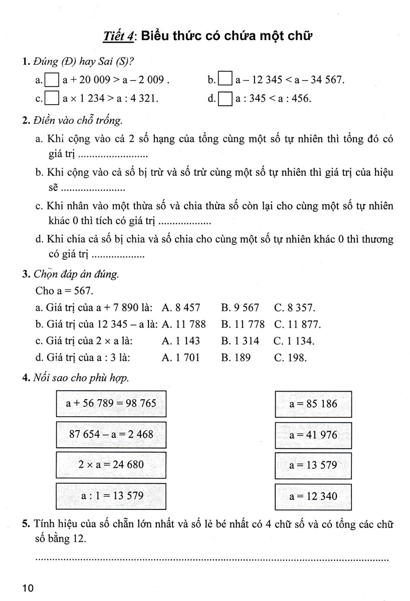 bộ bài tập hay và khó toán 4 - tập 1 (dùng chung cho các bộ sgk hiện hành) - Ảnh 9