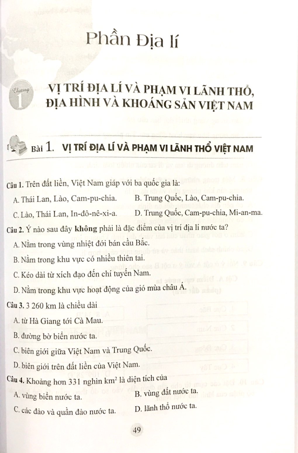 bộ bài tập lịch sử và địa lí 8 (cánh diều) (chuẩn) - Ảnh 5