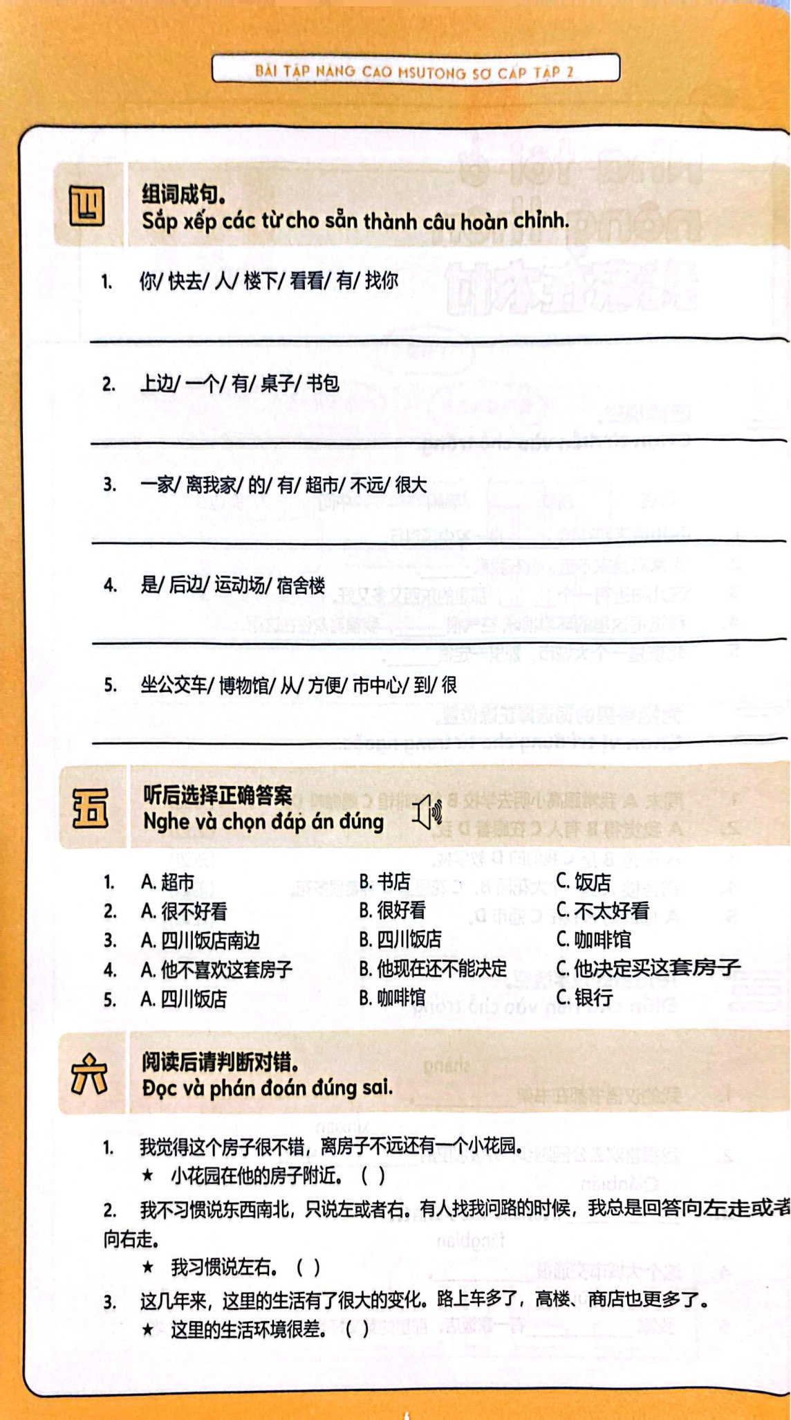 Bộ Bài Tập Nâng Cao Hán Ngữ Tích Hợp Msutong Sơ Cấp - Tập 2 - Ảnh 4
