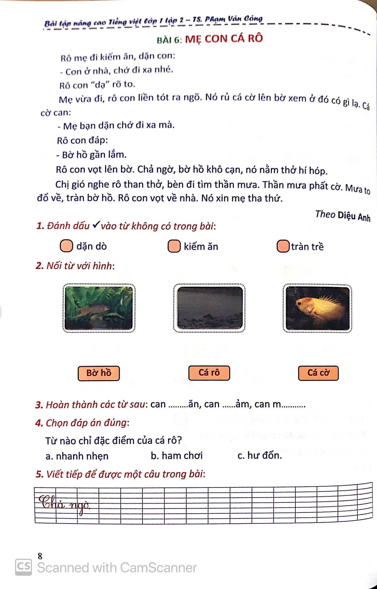 bộ bài tập nâng cao tiếng việt 1 - tập 2 - Ảnh 11