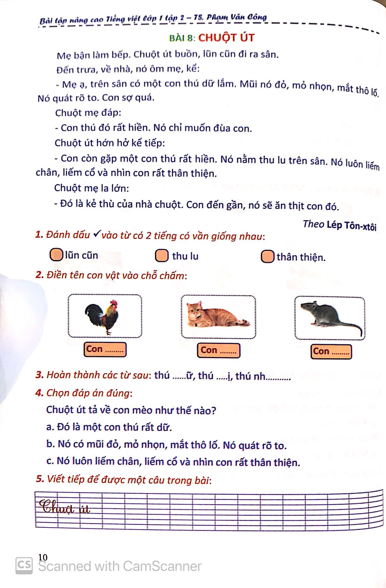 bộ bài tập nâng cao tiếng việt 1 - tập 2 - Ảnh 13