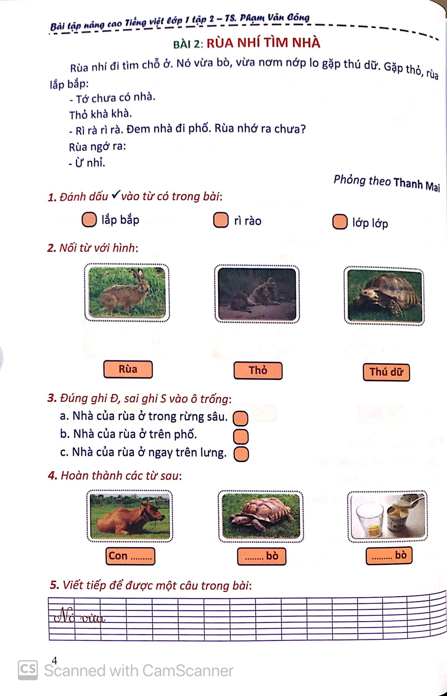 bộ bài tập nâng cao tiếng việt 1 - tập 2 - Ảnh 7