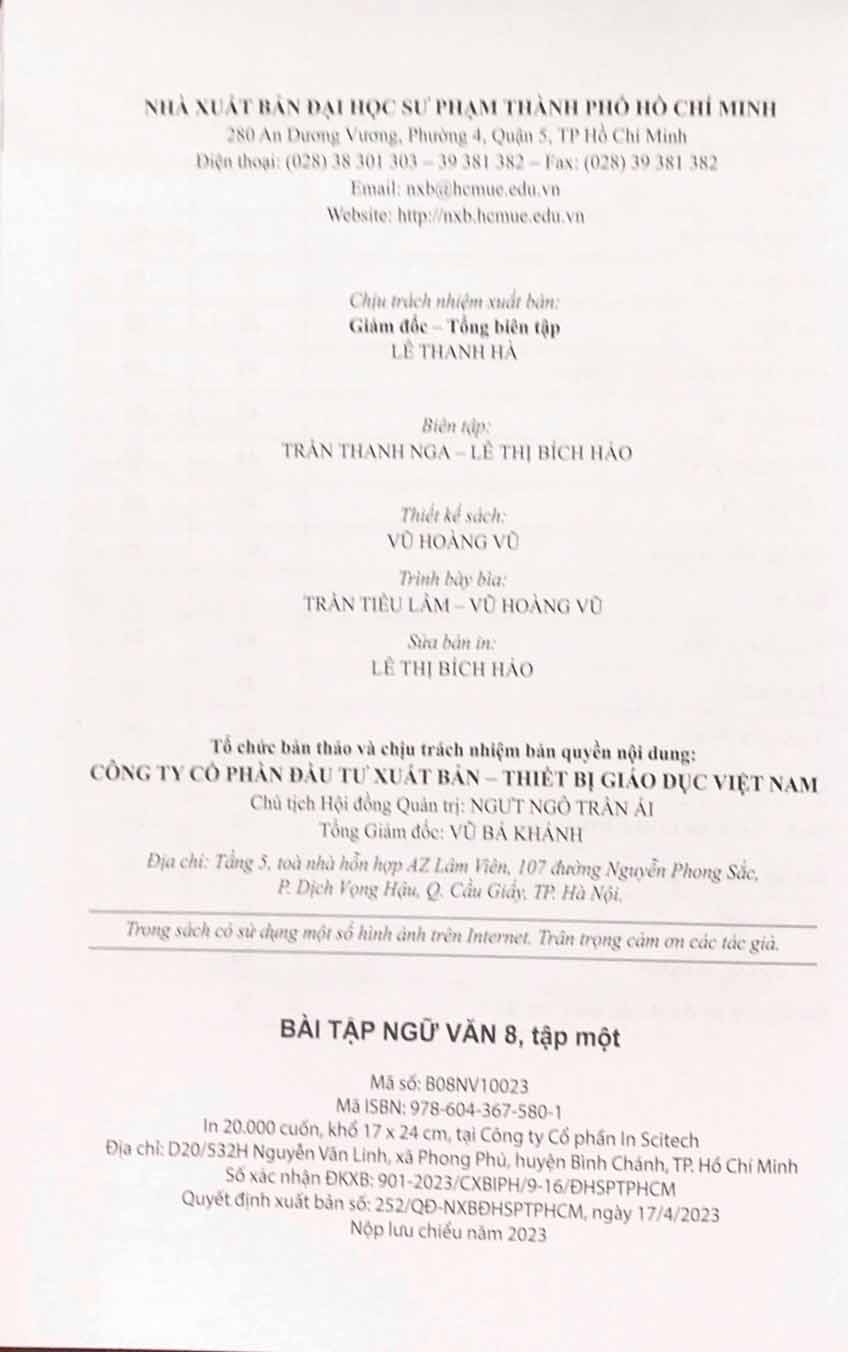 bộ bài tập ngữ văn 8 - tập 1 (cánh diều) (chuẩn) - Ảnh 8