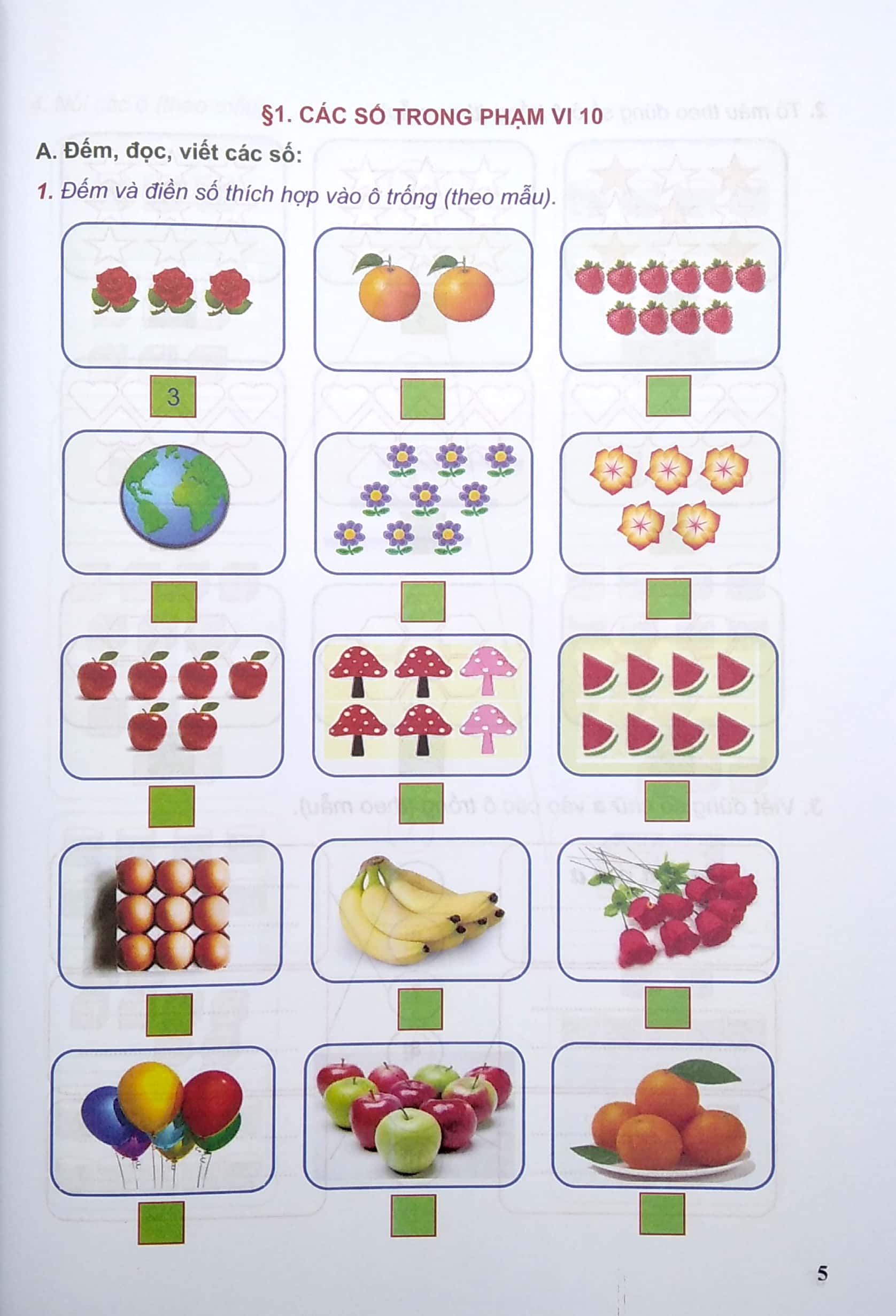 bộ bài tập phát triển năng lực học sinh môn toán lớp 1 - tập 1 - Ảnh 6