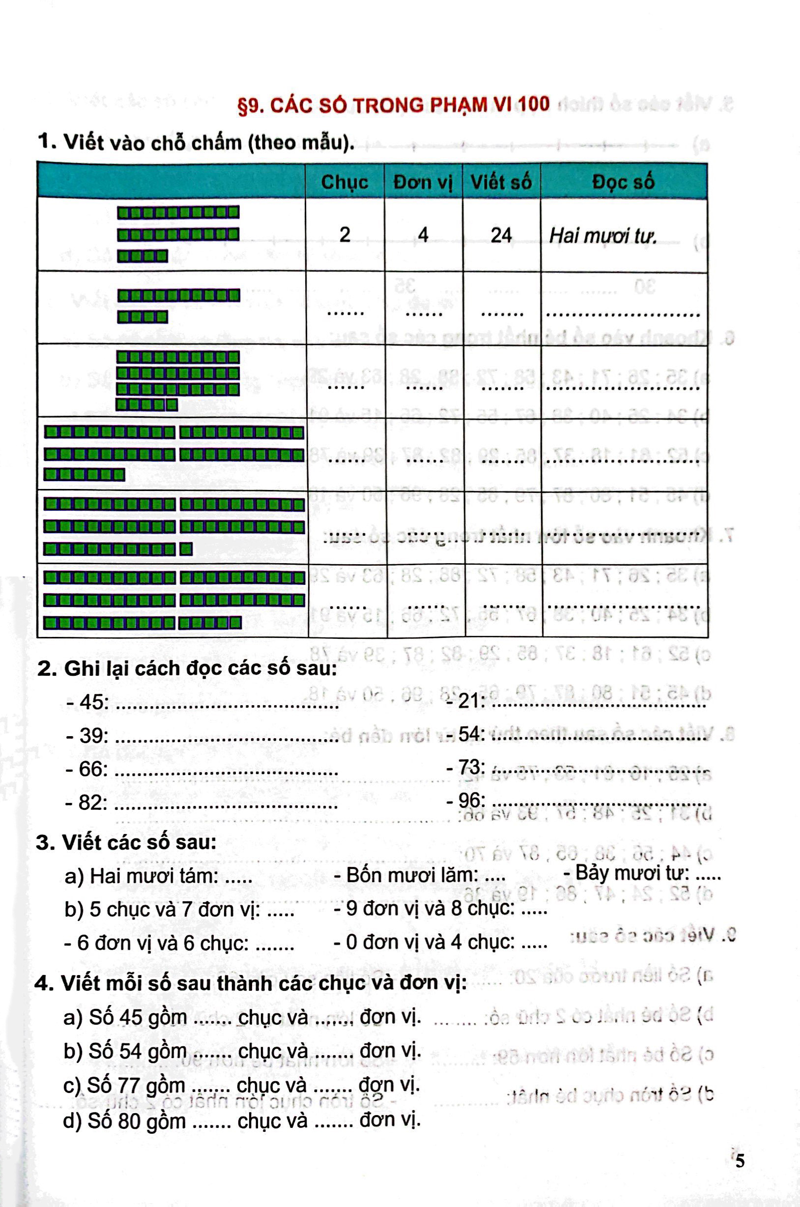 bộ bài tập phát triển năng lực học sinh môn toán lớp 1 - tập 2 - Ảnh 4