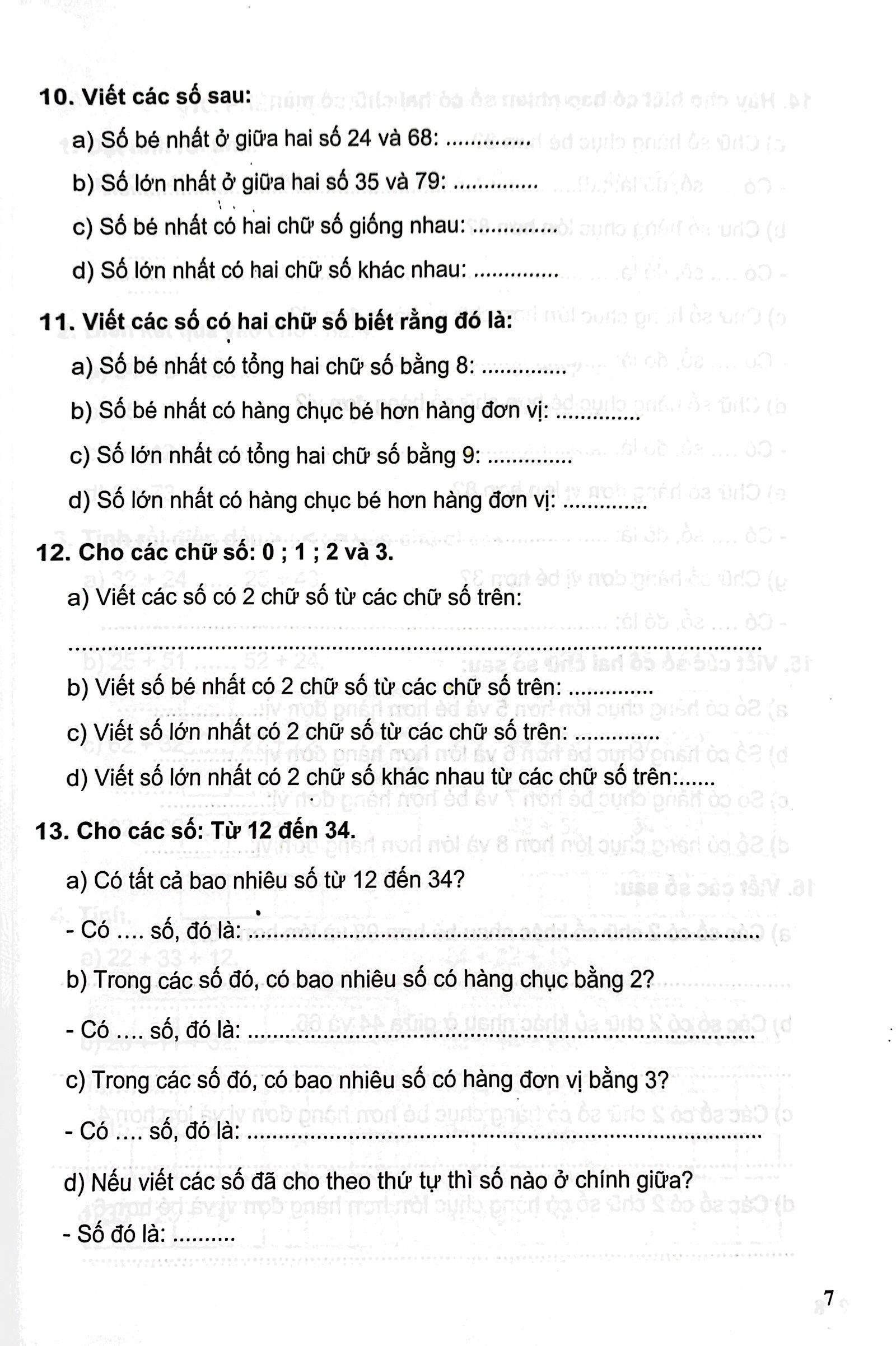 bộ bài tập phát triển năng lực học sinh môn toán lớp 1 - tập 2 - Ảnh 6