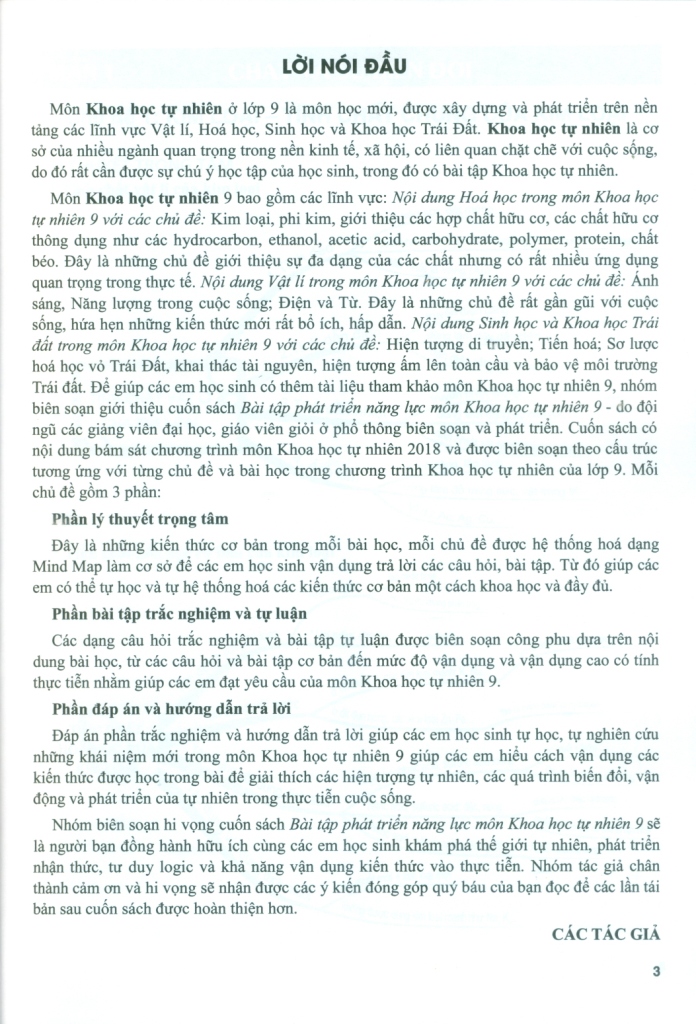 Bộ Bài Tập Phát Triển Năng Lực Môn Khoa Học Tự Nhiên 9 - Ảnh 4