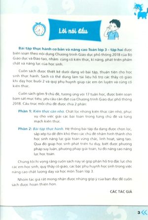 bộ bài tập thực hành cơ bản và nâng cao toán lớp 3 - tập 2 (theo chương trình giáo dục phổ thông mới) - Ảnh 3