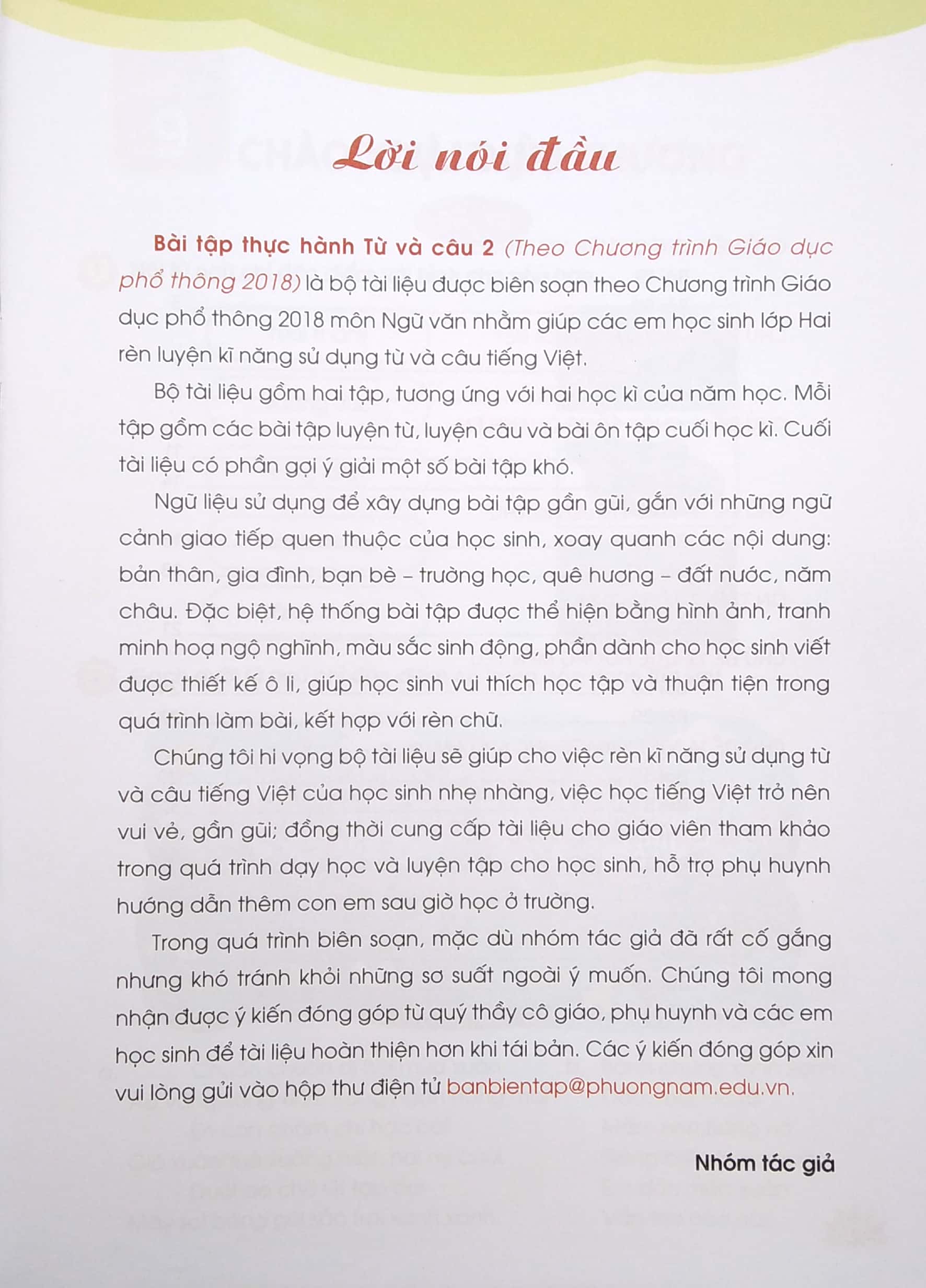 bộ bài tập thực hành từ và câu lớp 2 - tập 2 (theo chương trình giáo dục phổ thông 2018) - Ảnh 3