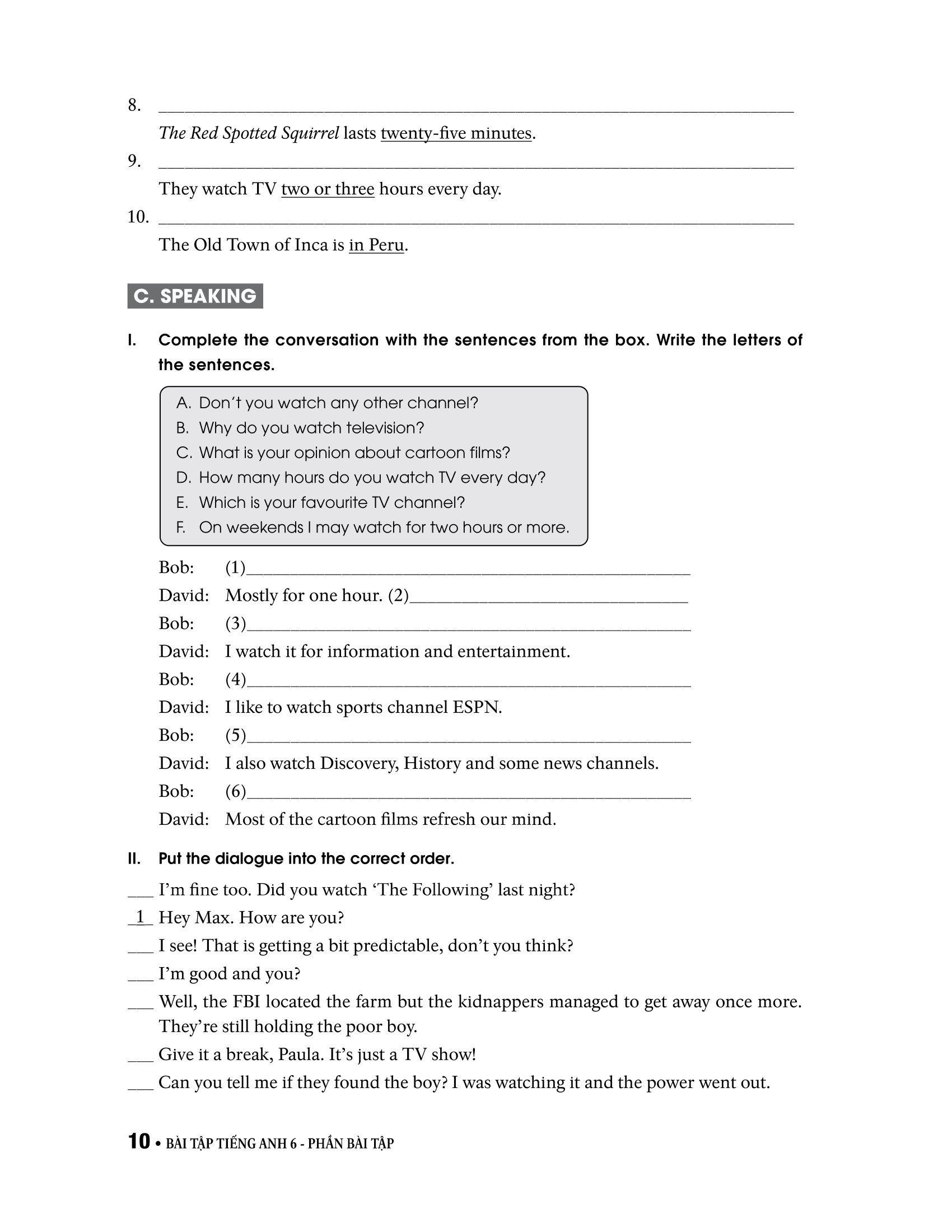 bộ bài tập tiếng anh lớp 6 tập 2 (không đáp án) - dùng kèm sgk global success - Ảnh 11