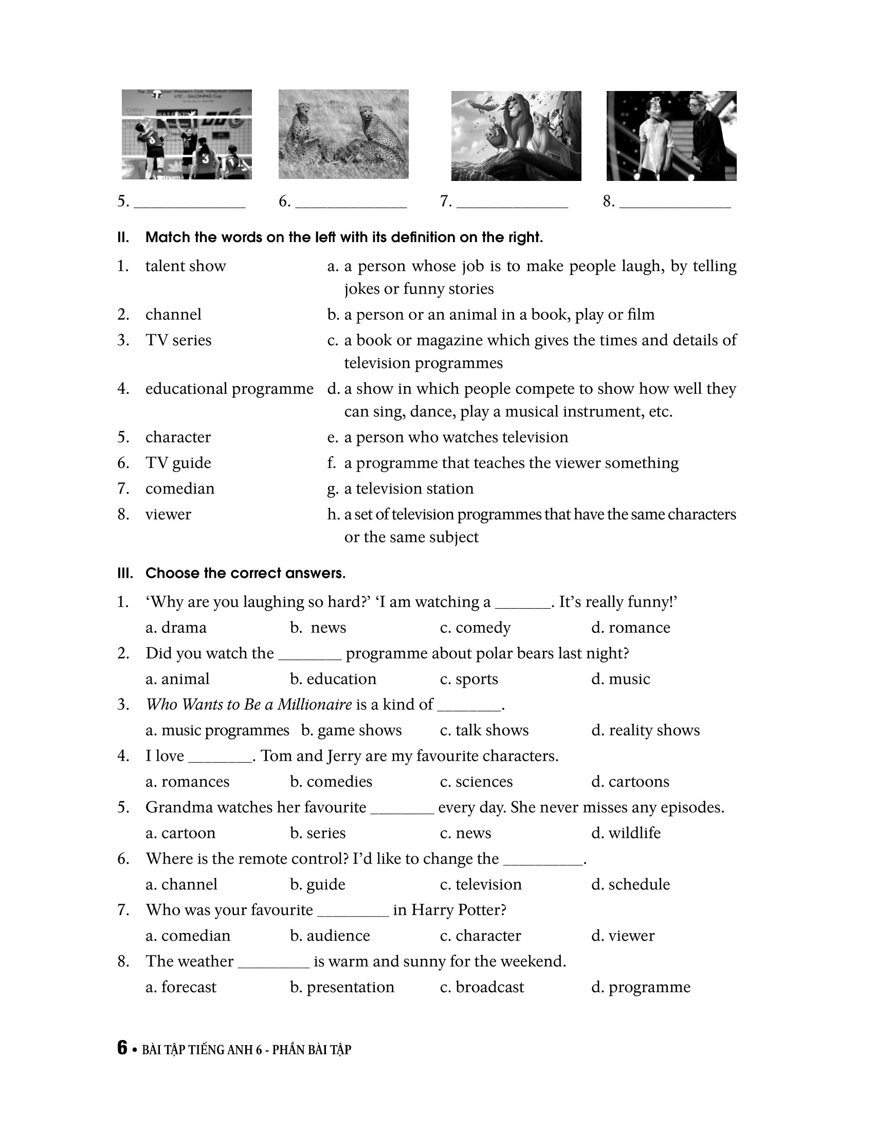 bộ bài tập tiếng anh lớp 6 tập 2 (không đáp án) - dùng kèm sgk global success - Ảnh 7
