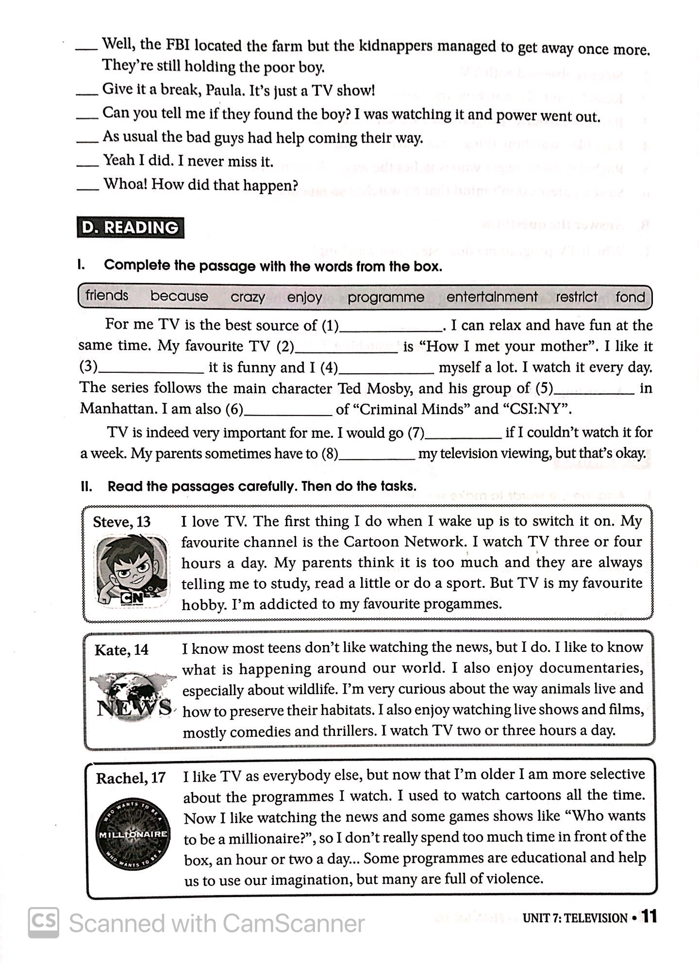 bộ bài tập tiếng anh lớp 6 tập 2 (không đáp án) - theo chương trình mới của bộ gd và đào tạo - Ảnh 11