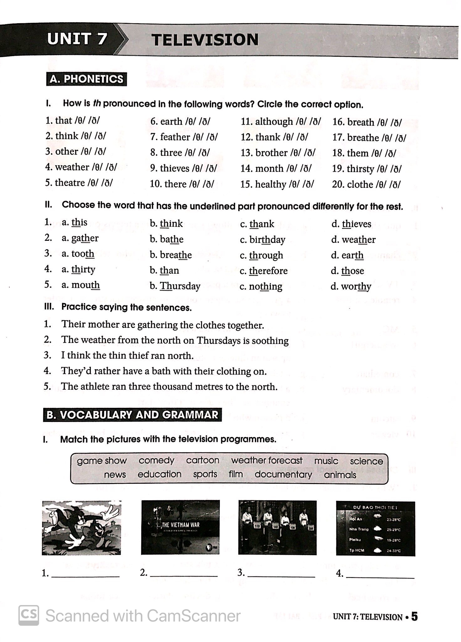 bộ bài tập tiếng anh lớp 6 tập 2 (không đáp án) - theo chương trình mới của bộ gd và đào tạo - Ảnh 5