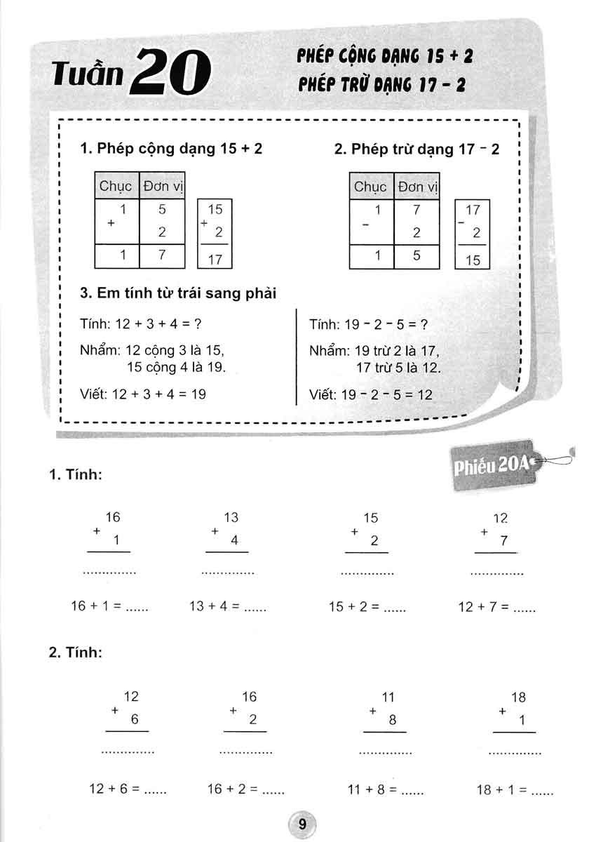 bộ bài tập toán 1 - tập 2 (hai buổi trong ngày) - theo chương trình tiểu học mới - Ảnh 11