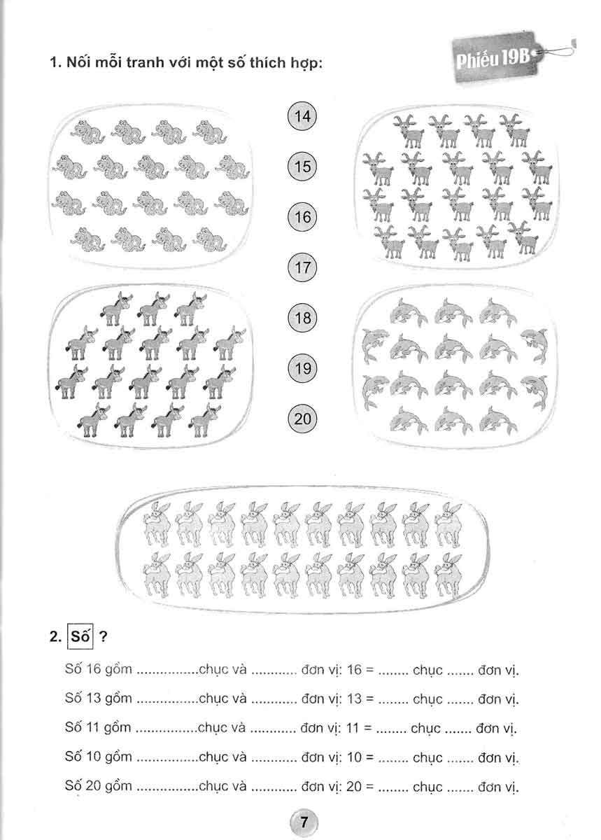 bộ bài tập toán 1 - tập 2 (hai buổi trong ngày) - theo chương trình tiểu học mới - Ảnh 9