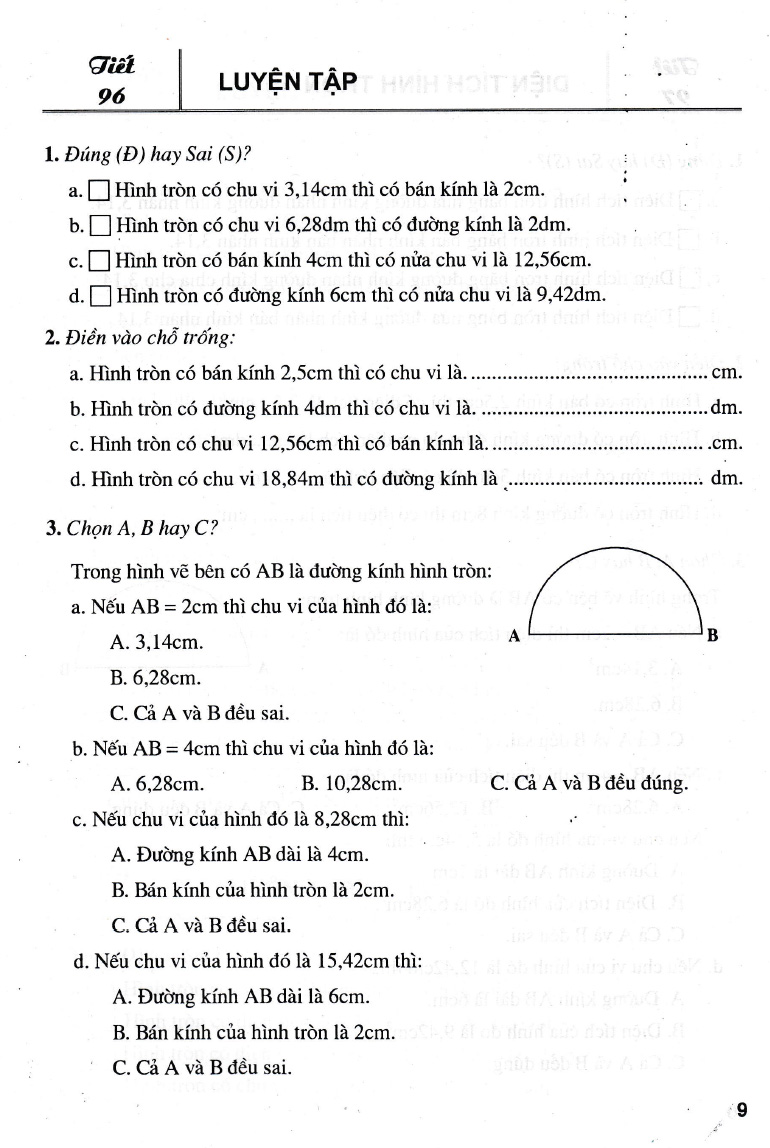 bộ bài tập trắc nghiệm hay và khó toán 5 - tập 2 - Ảnh 9