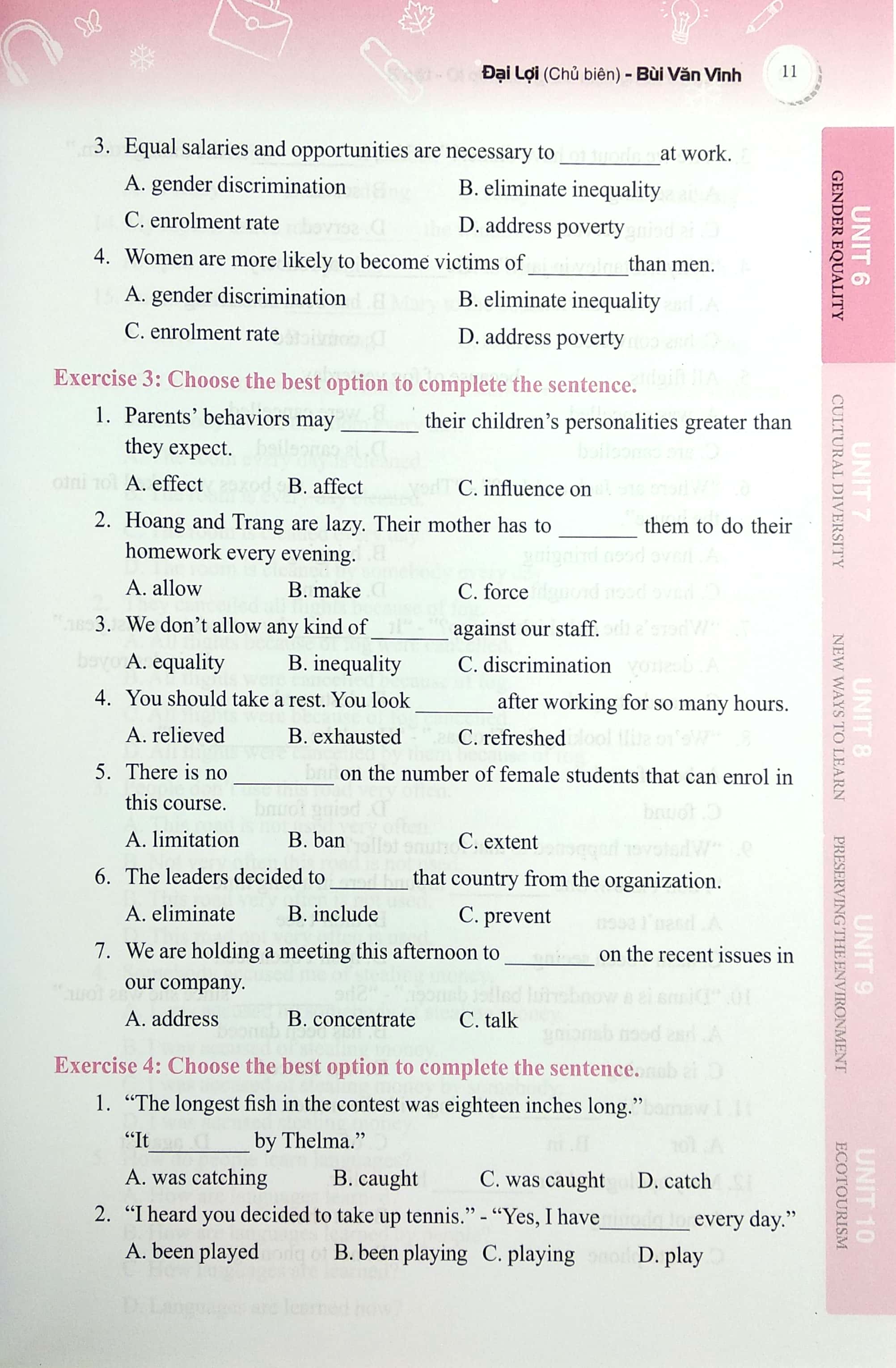 bộ bài tập trắc nghiệm tiếng anh lớp 10 tập 2 - có đáp án - Ảnh 10