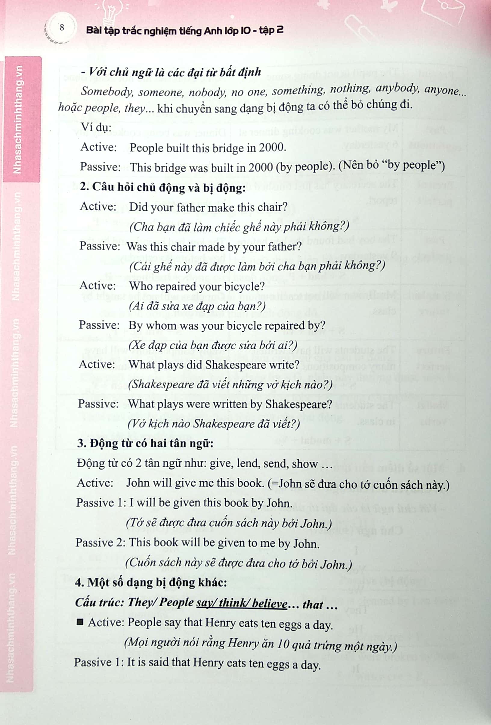 bộ bài tập trắc nghiệm tiếng anh lớp 10 tập 2 - có đáp án - Ảnh 7