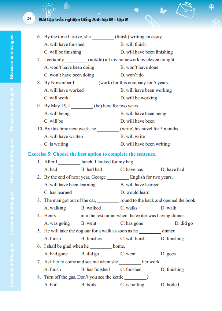 bộ bài tập trắc nghiệm tiếng anh lớp 12 tập 2- có đáp án - Ảnh 12