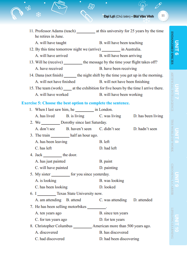 bộ bài tập trắc nghiệm tiếng anh lớp 12 tập 2- có đáp án - Ảnh 8