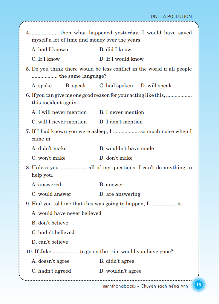 bộ bài tập trắc nghiệm tiếng anh lớp 8 - tập 2 (có đáp án) - Ảnh 12