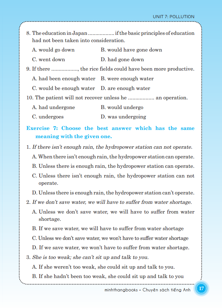 bộ bài tập trắc nghiệm tiếng anh lớp 8 - tập 2 (có đáp án) - Ảnh 14