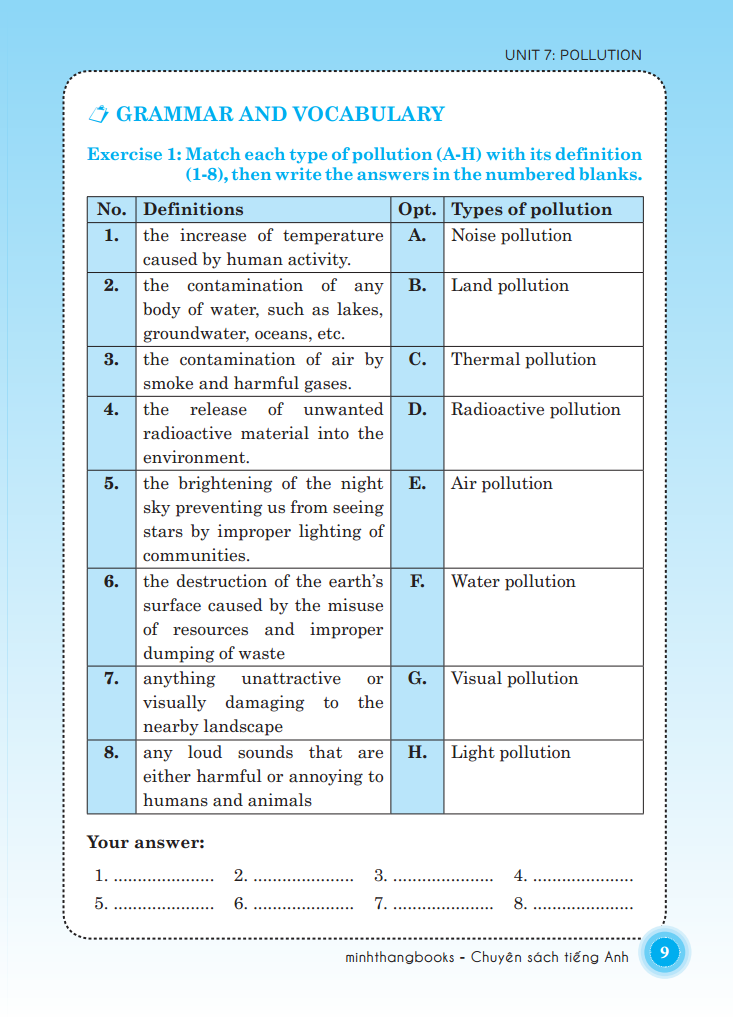 bộ bài tập trắc nghiệm tiếng anh lớp 8 - tập 2 (có đáp án) - Ảnh 6