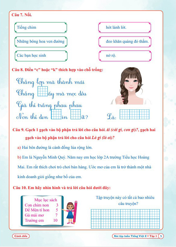 Bộ Bài Tập Tuần Tiếng Việt 2 - Tập 1 (Biên Soạn Theo Chương Trình SGK Cánh Diều) - Ảnh 6