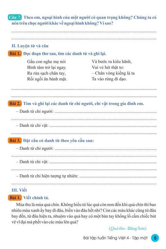 Bộ Bài Tập Tuần Tiếng Việt 4 - Tập 1 (Kết Nối) - Ảnh 4