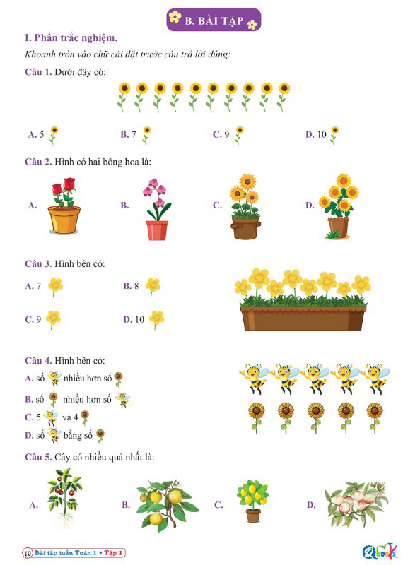 Bộ Bài Tập Tuần Toán 1 - Tập 1 (Cánh Diều) - Ảnh 4