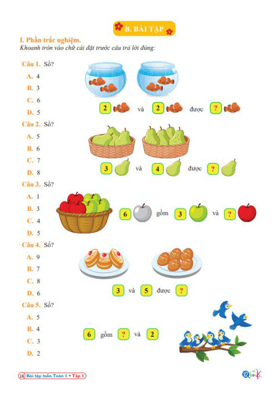 Bộ Bài Tập Tuần Toán 1 Tập 1 (Kết Nối Tri Thức Với Cuộc Sống) - Ảnh 4