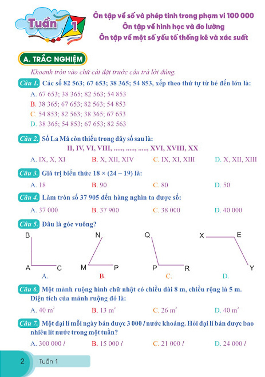 bộ bài tập tuần toán 4 - tập 1 (cánh diều) - Ảnh 4