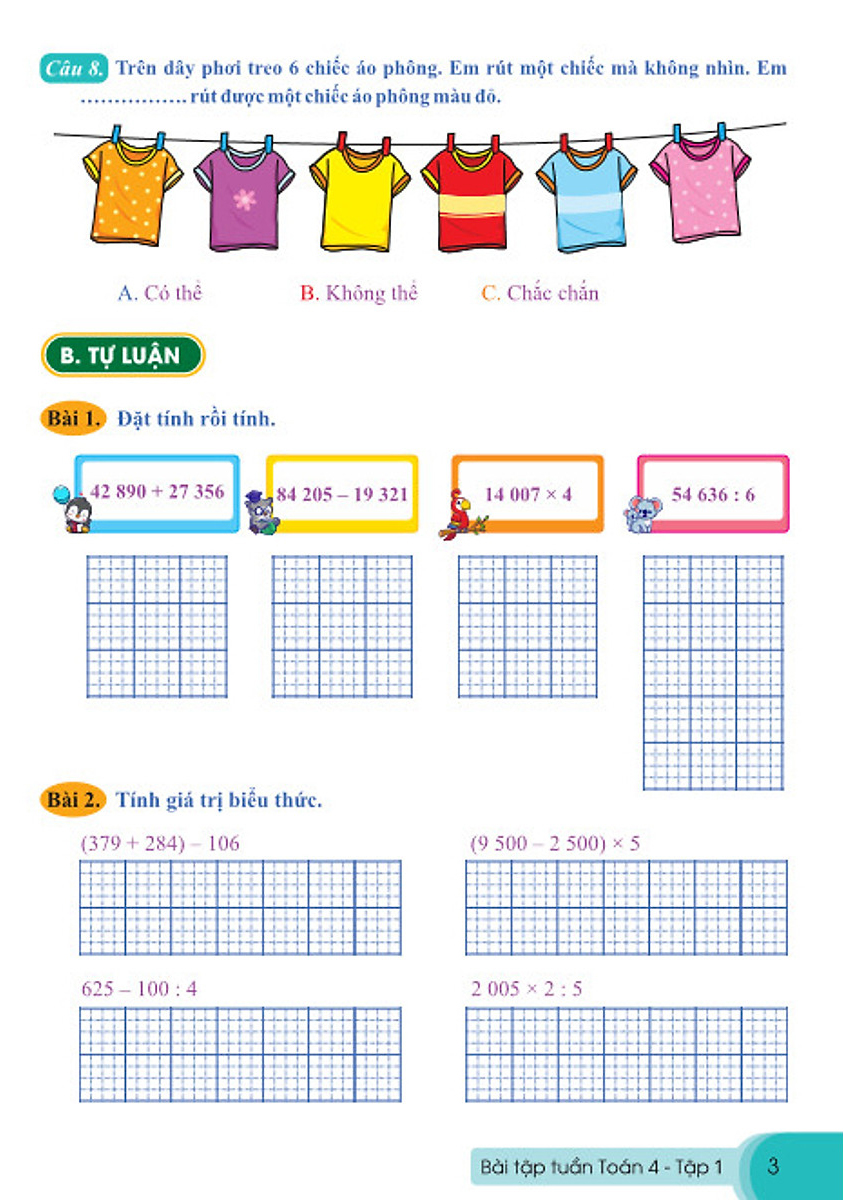 bộ bài tập tuần toán 4 - tập 1 (cánh diều) - Ảnh 5