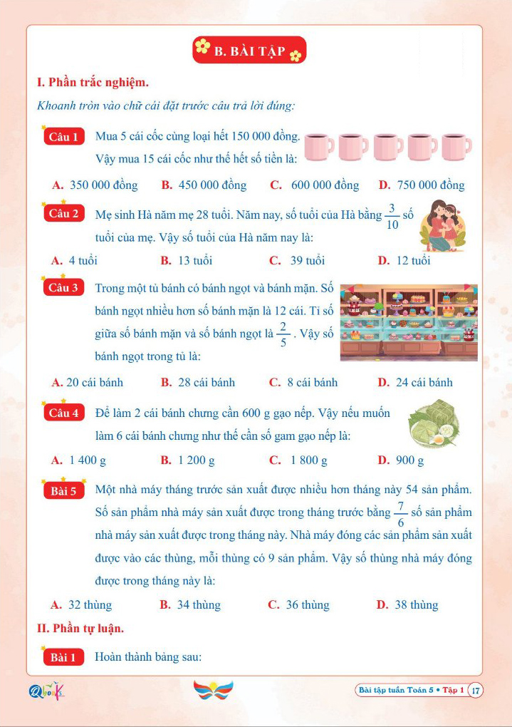 Bộ
						
										
										Bài Tập Tuần Toán 5 - Tập 1 (Cánh Diều) - Ảnh 4