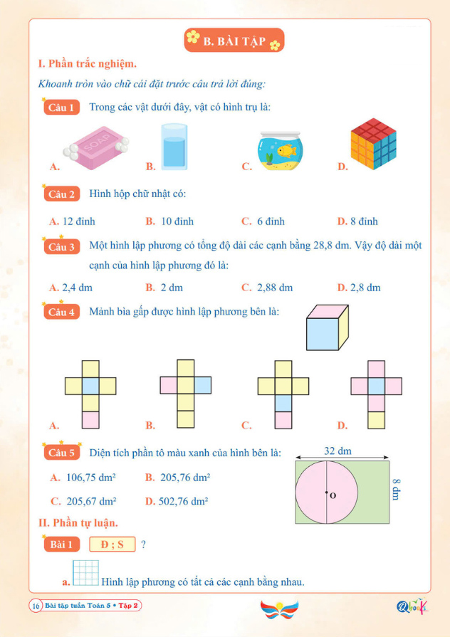 Bộ Bài Tập Tuần Toán 5 - Tập 2 (Cánh Diều) - Ảnh 4