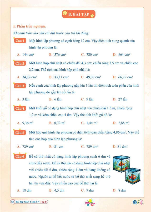 Bộ Bài Tập Tuần Toán 5 - Tập 2 (Kết Nối) - Ảnh 5