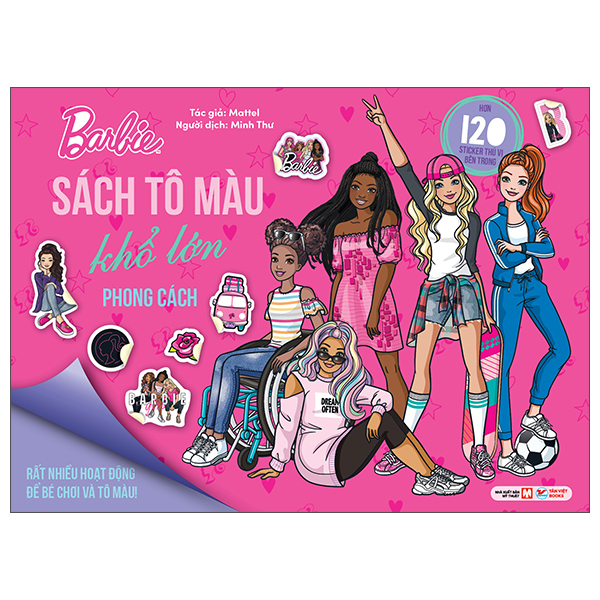 Bộ Barbie - Sách Tô Màu Khổ Lớn - Năng Động - Ảnh 7